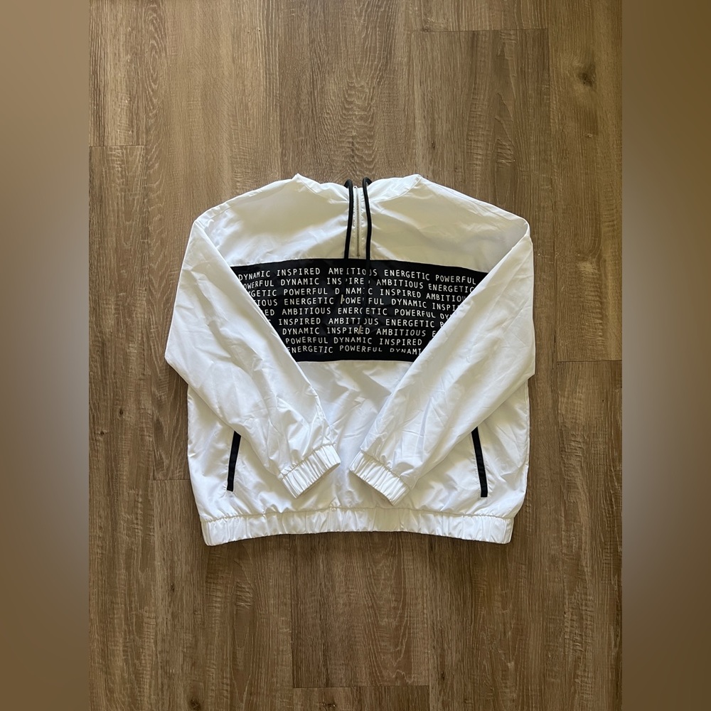White Windbreaker
